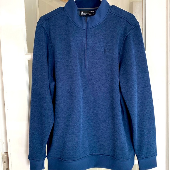 Under Armour Storm Coldgear Men's Blue 1/4 Zip - Picture 2 of 6
